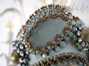 Sea Glass Sea Glass Cuff Bracelet - © Mirlady® Jewel Art