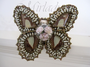 Cuff Bracelet Lacey Wings made from real butterfly wings - © Mirlady® 2013 - Miranda Groenendaal
